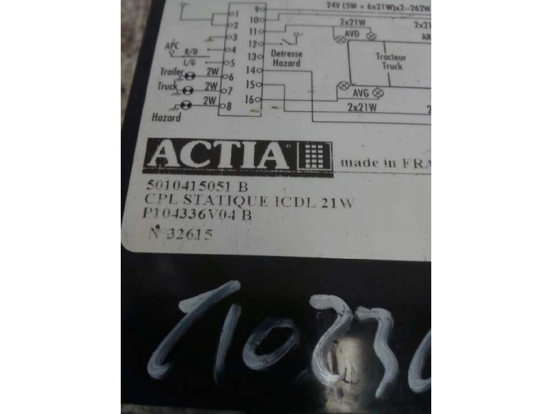 Recambio de modulo electronico para renault premium distribution fas 4x2 cabina larga referencia OEM IAM 5010415051B P104336V04 