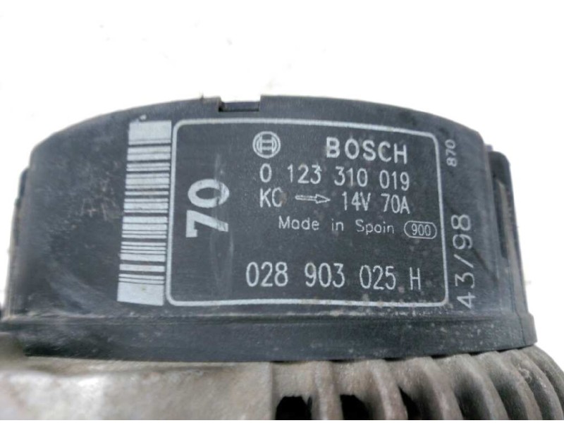 Recambio de alternador para seat arosa (6h1) select referencia OEM IAM 0123310019 038903018MX 028903025H