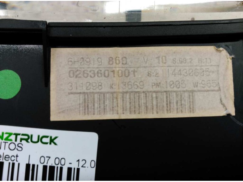 Recambio de cuadro instrumentos para seat arosa (6h1) select referencia OEM IAM 6H0919860 6H0920800XFKZ 
