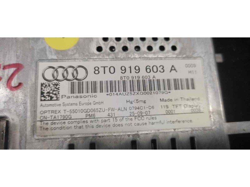 Recambio de pantalla multifuncion para audi a4 ber. (b8) básico referencia OEM IAM 8T0919603A  