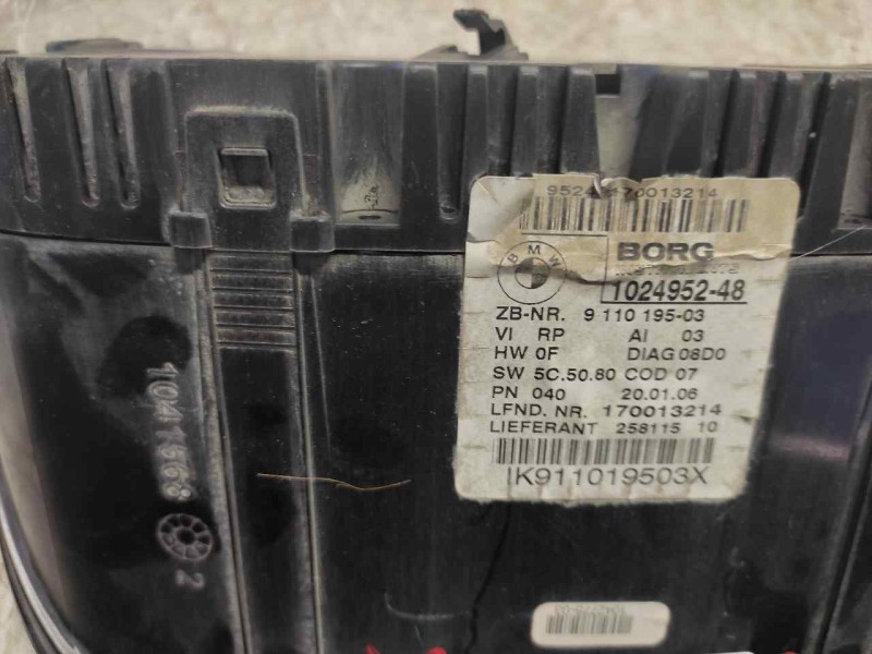 Recambio de cuadro instrumentos para bmw serie 1 berlina (e81/e87) 118d referencia OEM IAM 911019503 102495248 