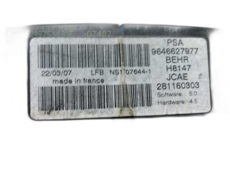 Recambio de mando climatizador para peugeot 307 break/sw (s2) sw d-sign referencia OEM IAM  281160303 216751452