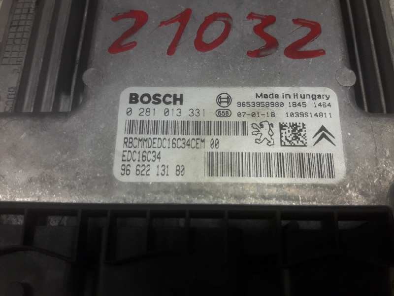 Recambio de centralita motor uce para peugeot 307 break/sw (s2) sw referencia OEM IAM 9662213180 0281013331 9653958980