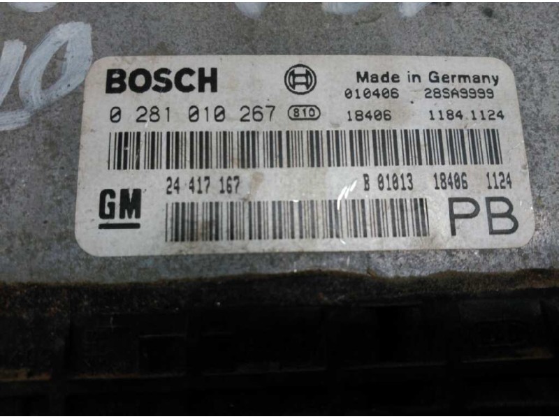 Recambio de centralita motor uce para opel astra g berlina 2.0 dti referencia OEM IAM 24417167 01040628SA9999 0281010267