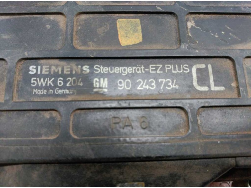 Recambio de centralita motor uce para opel kadett e gl berlina referencia OEM IAM 90243734 5WK6204 
