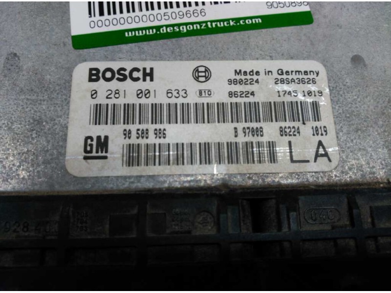 Recambio de centralita motor uce para opel vectra b berlina referencia OEM IAM 90508986 B97008862241019 0281001633