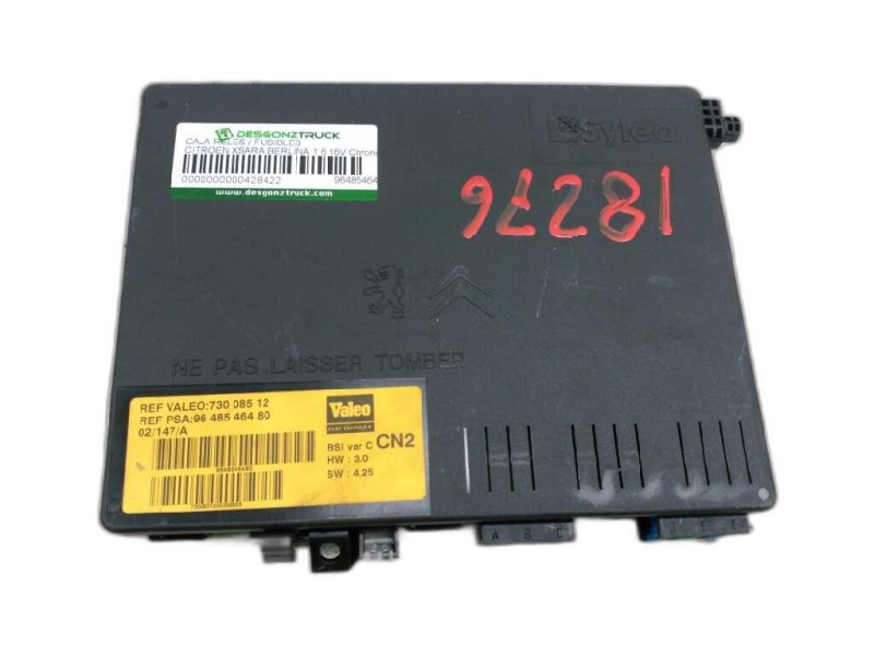 Recambio de caja reles / fusibles para citroën xsara berlina 1.6 16v chrono referencia OEM IAM 6500C6 73008512 
