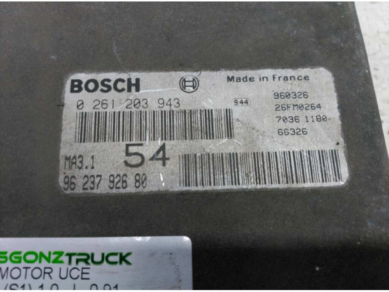 Recambio de centralita motor uce para peugeot 106 (s1) 1.0 referencia OEM IAM 0261203943 9623792680 