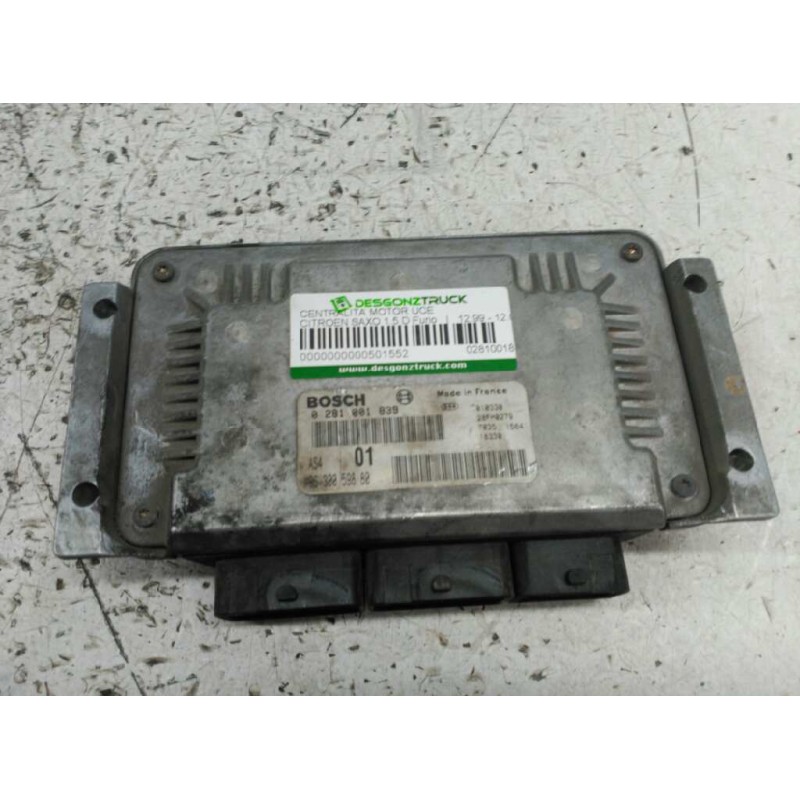 Recambio de centralita motor uce para citroën saxo 1.5 d furio referencia OEM IAM 0281001839 9630059880 