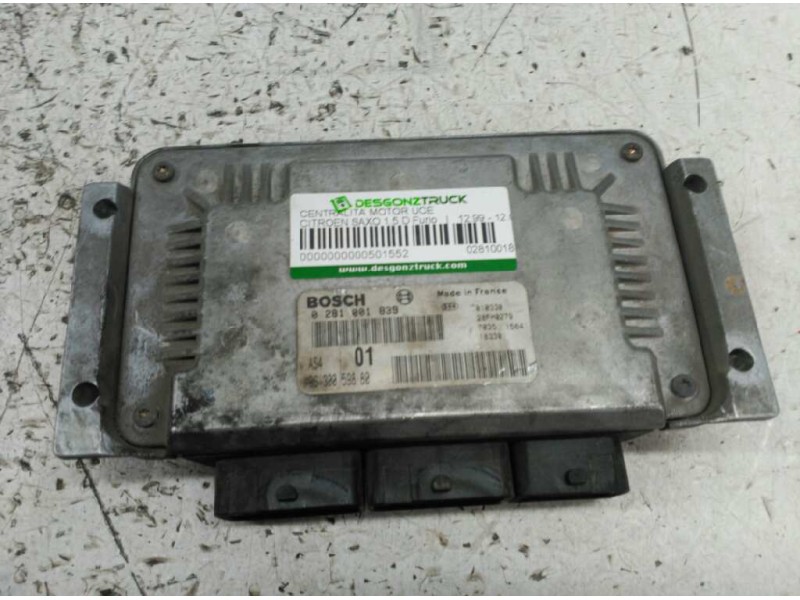Recambio de centralita motor uce para citroën saxo 1.5 d furio referencia OEM IAM 0281001839 9630059880 
