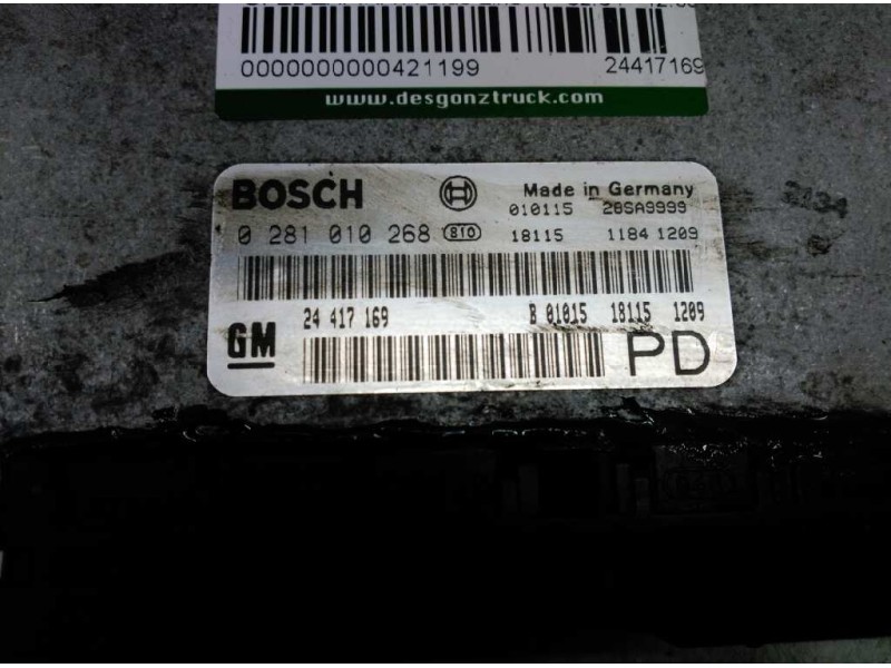 Recambio de centralita motor uce para opel zafira a blue line referencia OEM IAM 24417169 6235496 0281010268