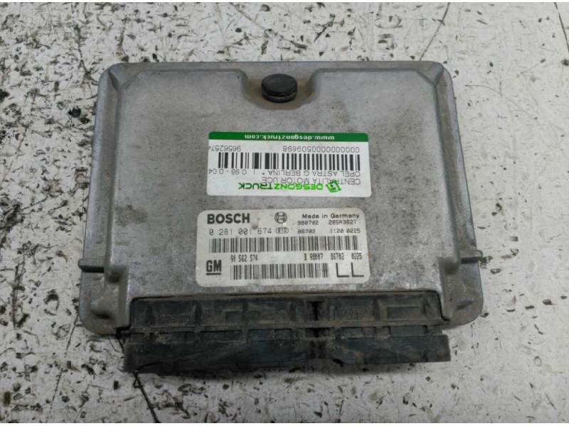 Recambio de centralita motor uce para opel astra g berlina referencia OEM IAM 96562574 0281001674 28SA3227