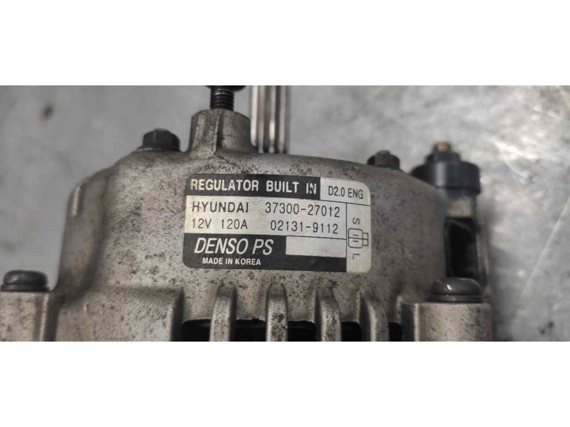 Recambio de alternador para hyundai tucson (jm) 2.0 crdi comfort (4wd) referencia OEM IAM 3730027012 021319112 