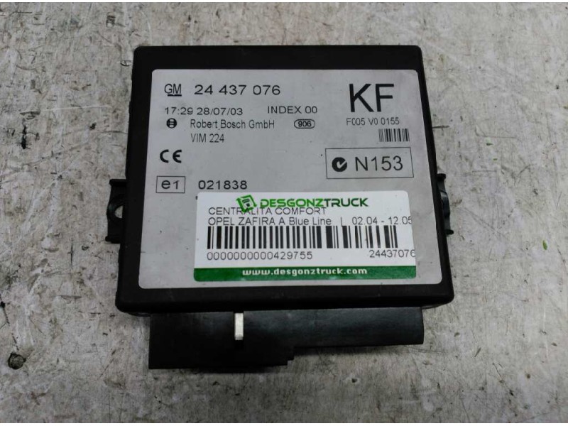 Recambio de centralita comfort para opel zafira a blue line referencia OEM IAM   