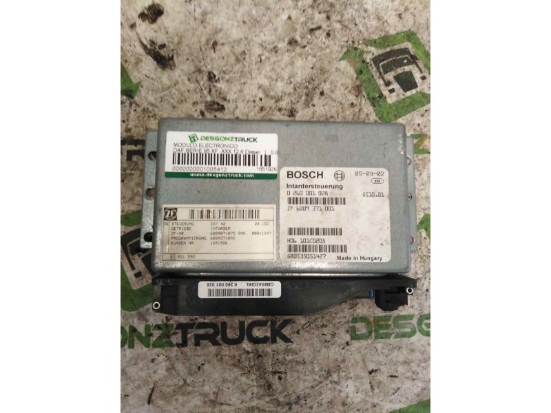 Recambio de modulo electronico para daf serie 95 xf .xxx 12.6 diesel referencia OEM IAM 1651926 0260001028 60009371001