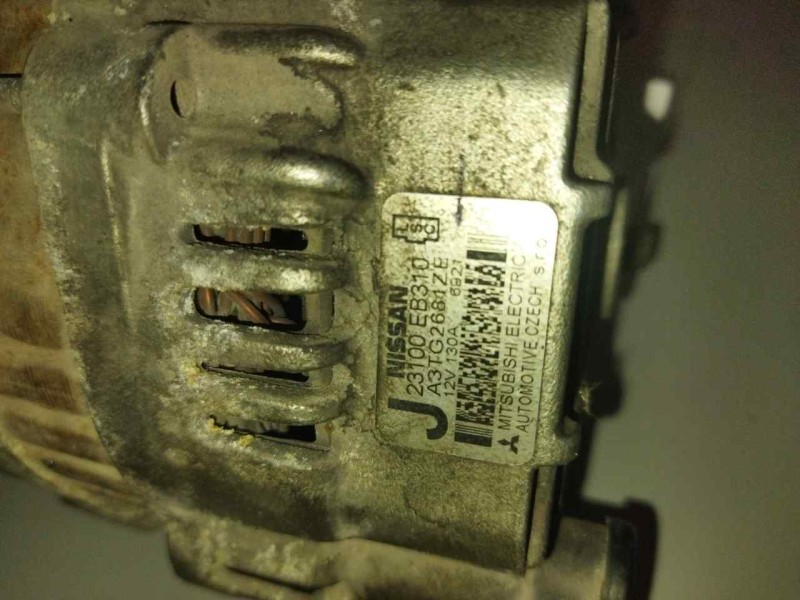 Recambio de alternador para nissan cabstar 09.06 2.5 diesel referencia OEM IAM 23100EB310 A3TG2681ZE 130A/12V