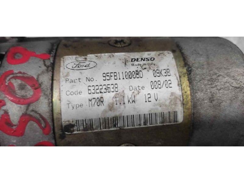 Recambio de motor arranque para ford fiesta berlina básico referencia OEM IAM 95FB11000BD 23 DIENTES 