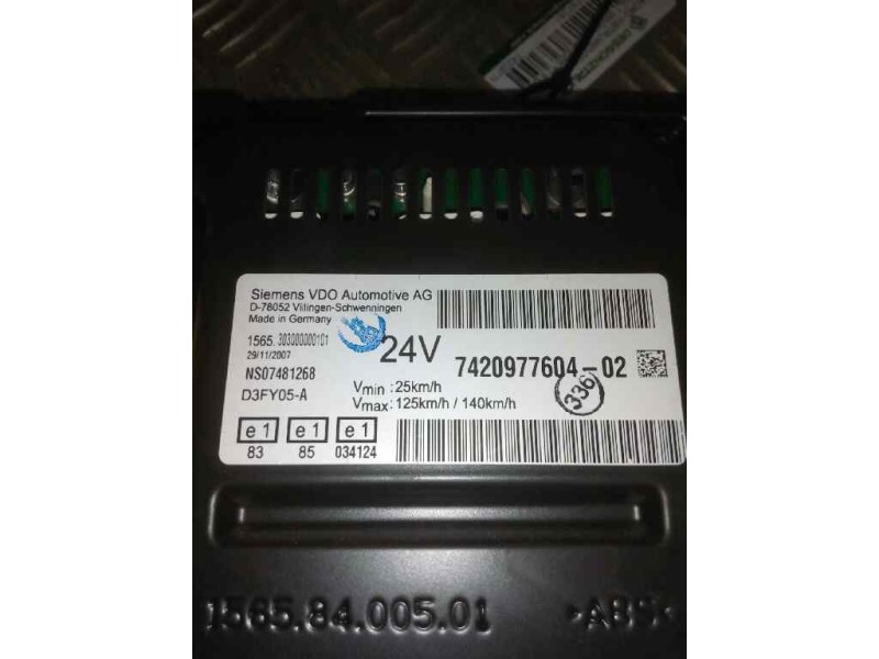 Recambio de cuadro instrumentos para renault magnum ab 2005 12.8 diesel referencia OEM IAM 7420977604 7422185288 