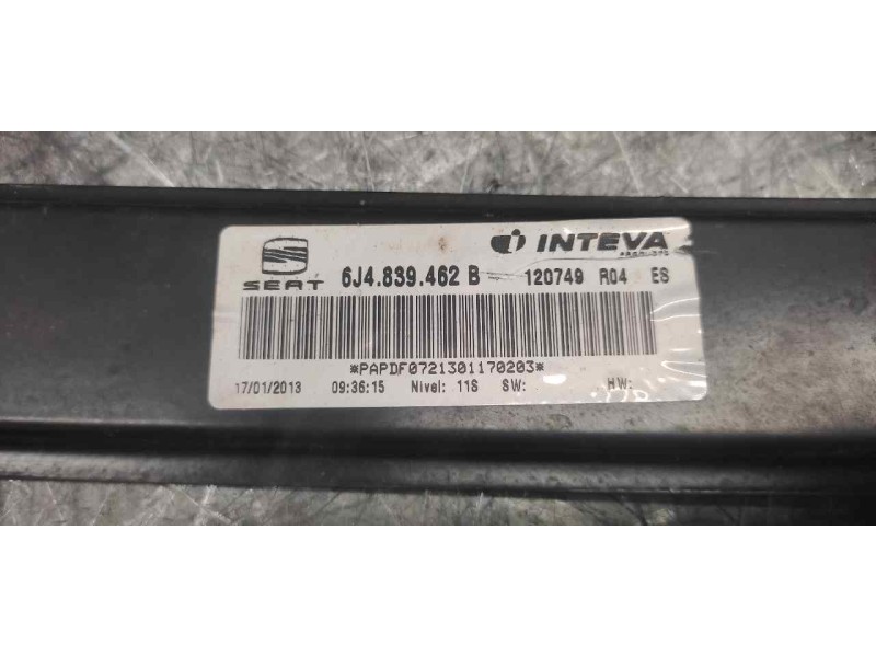 Recambio de elevalunas trasero derecho para seat ibiza (6j5) 1.6 tdi referencia OEM IAM 6J4839462B  