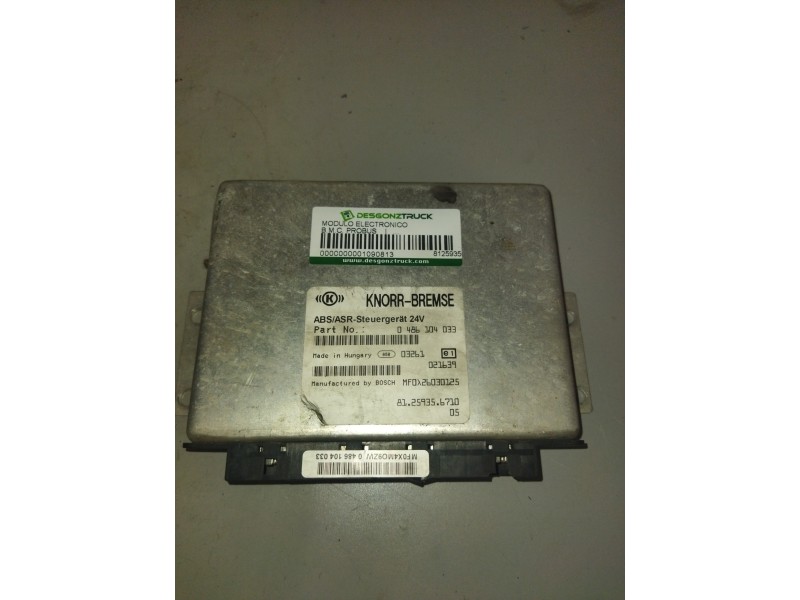 Recambio de modulo electronico para b.m.c. probus referencia OEM IAM 81259356710 0486104033 CENTRALITA ABS