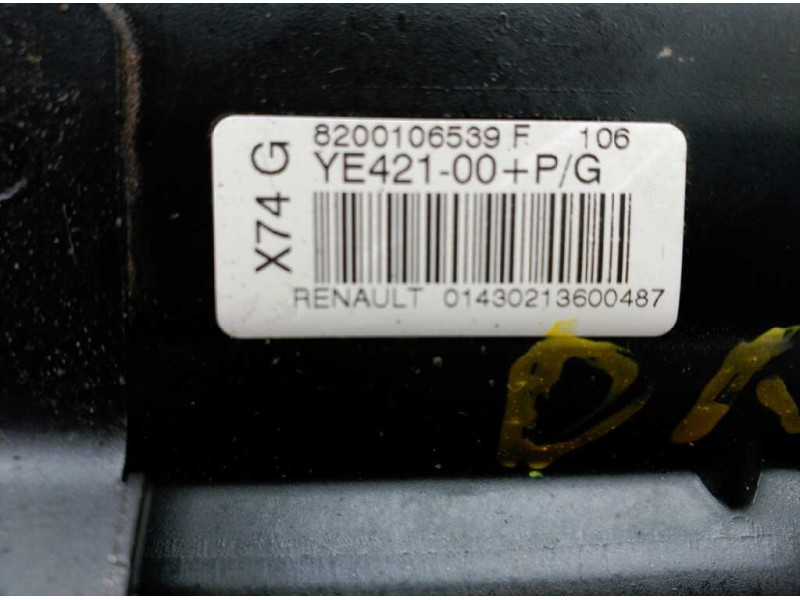 Recambio de airbag delantero derecho para renault laguna ii grandtour (kg0) referencia OEM IAM 8200106539F 01430213600487 