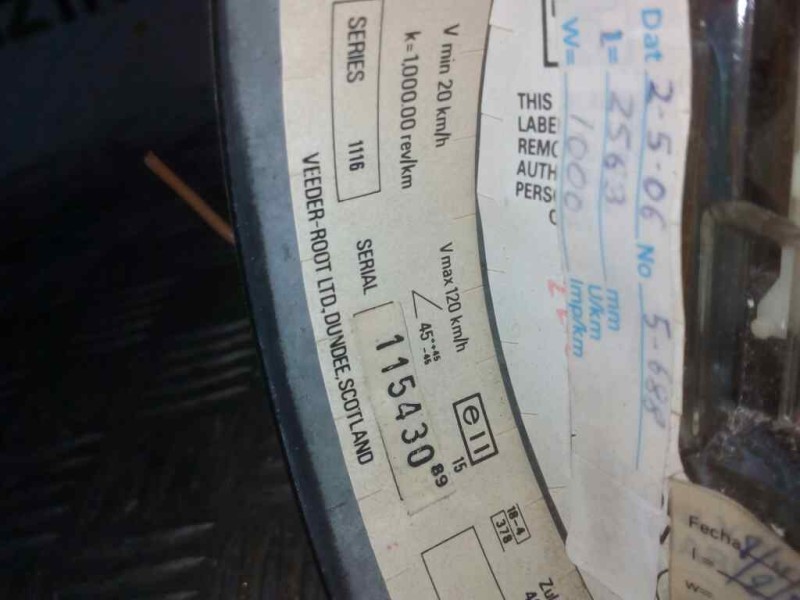 Recambio de tacografo para nissan trucks m m-110.14 referencia OEM IAM 1116 115430 