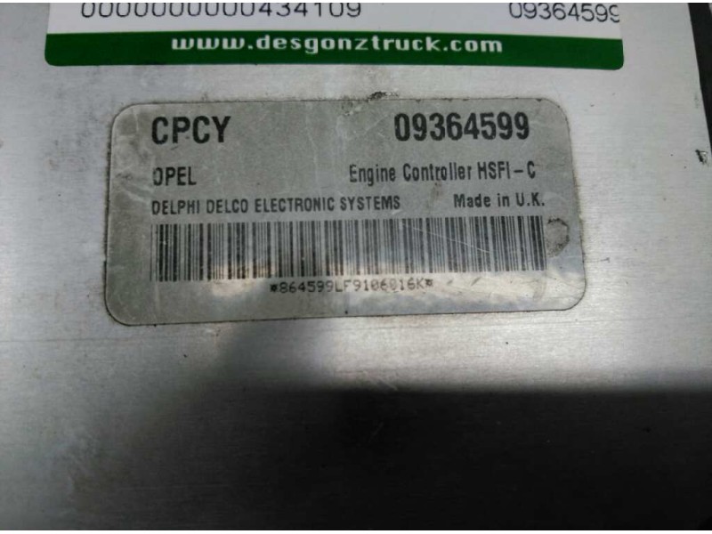 Recambio de centralita motor uce para opel vectra b berlina básico referencia OEM IAM 09364599  