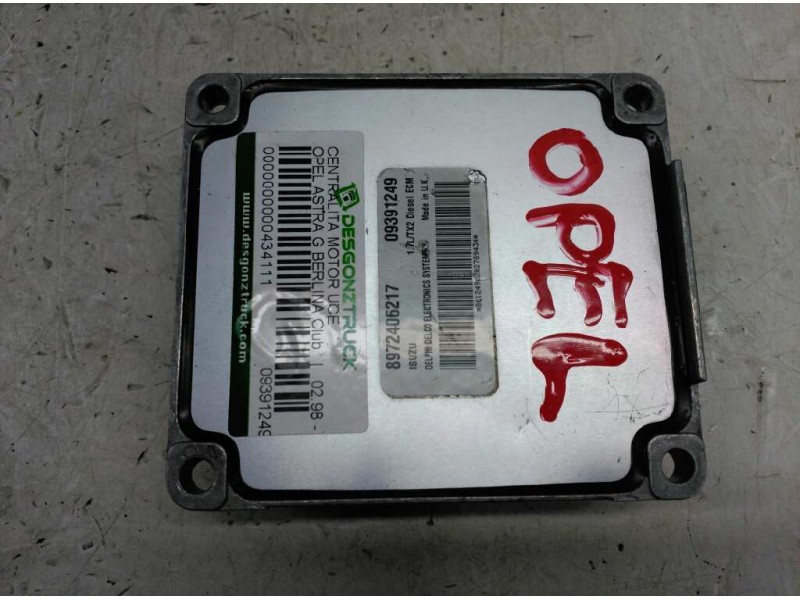 Recambio de centralita motor uce para opel astra g berlina club referencia OEM IAM 09391249  