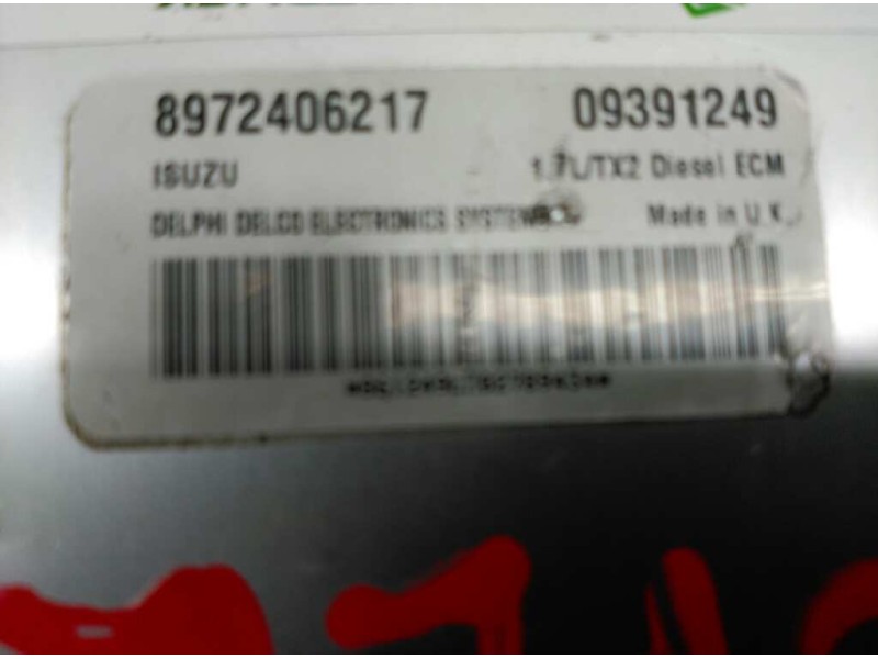 Recambio de centralita motor uce para opel astra g berlina club referencia OEM IAM 09391249  