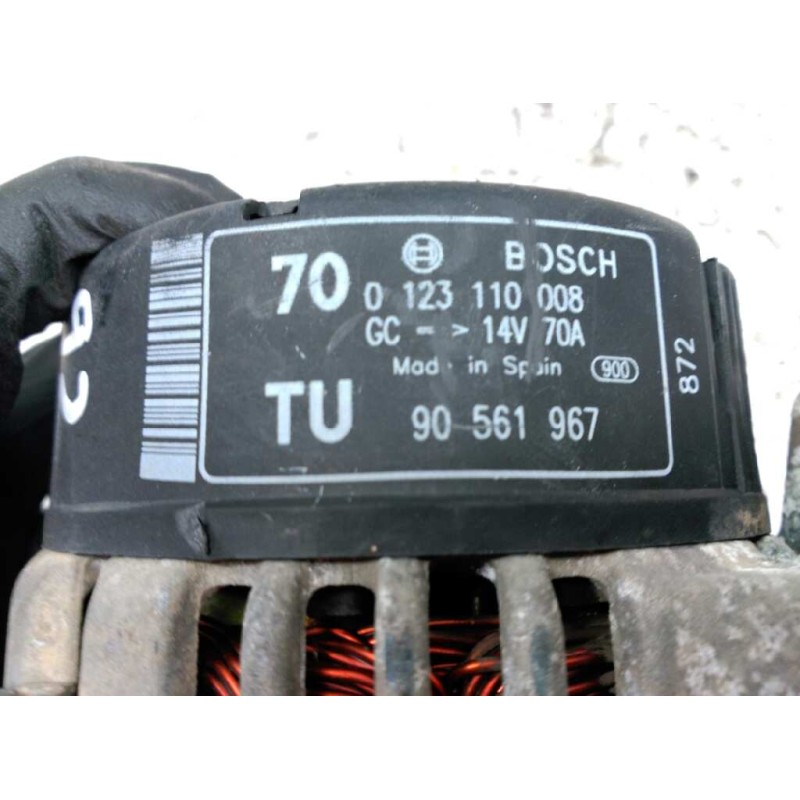 Recambio de alternador para opel corsa b top 100 referencia OEM IAM 0123110008 90561967 BOSCH
