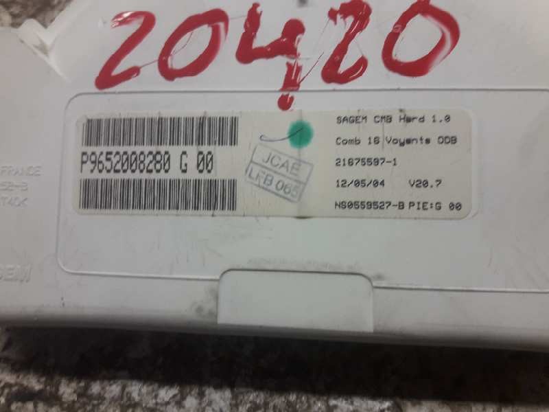 Recambio de cuadro instrumentos para citroën c3 1.4 hdi premier referencia OEM IAM 9652008280G NS0559527B 216755971