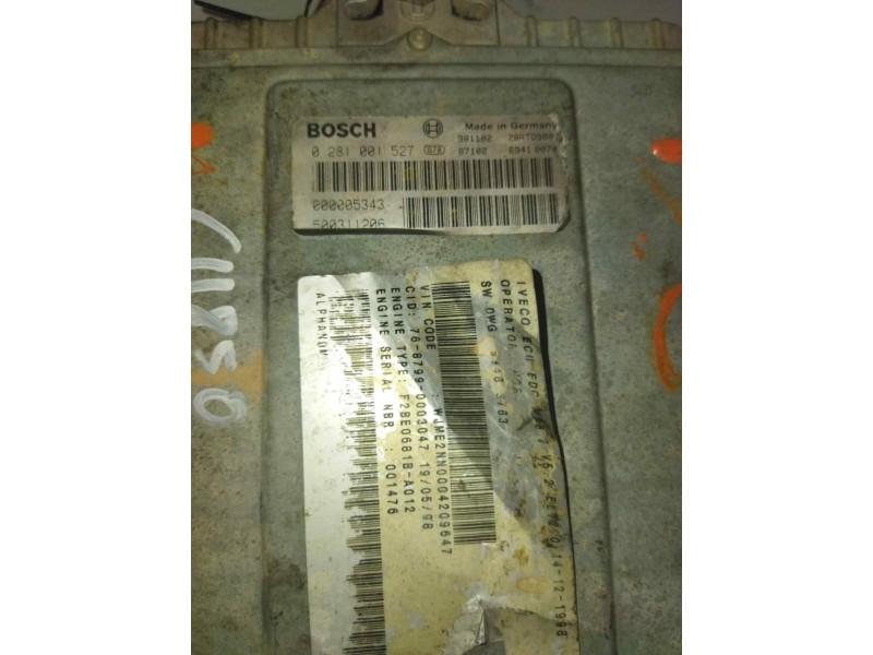 Recambio de modulo electronico para iveco eurotech cursor (mh) 7.8 diesel referencia OEM IAM 0281001527 500311206 CENTRALITA MOT