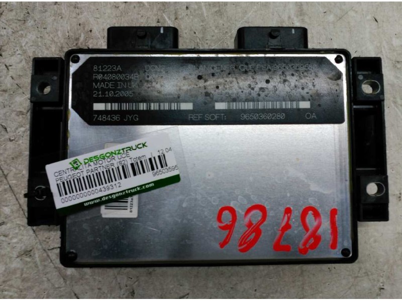 Recambio de centralita motor uce para peugeot partner (s2) totem referencia OEM IAM 9650360280 1938WL 9650360280