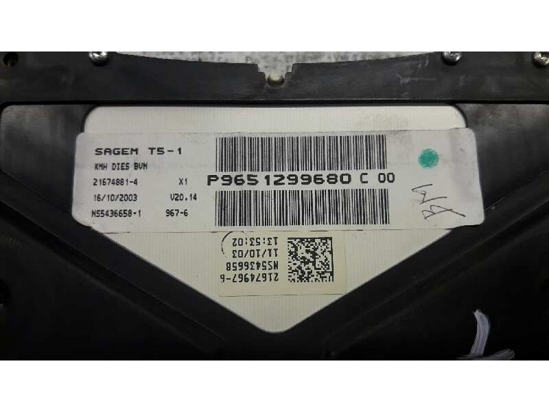 Recambio de cuadro instrumentos para peugeot 307 break / sw (s1) break xs referencia OEM IAM 9651299680  