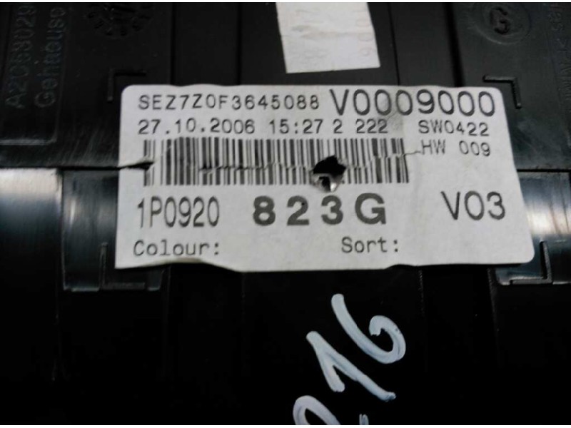 Recambio de cuadro instrumentos para seat leon (1p1) stylance / style referencia OEM IAM 1P0920823G A2C53029632 
