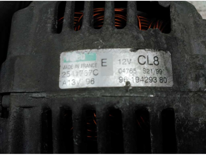 Recambio de alternador para citroën xsara coupe 1.4 referencia OEM IAM 9619429380  
