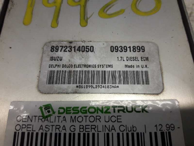 Recambio de centralita motor uce para opel astra g berlina club referencia OEM IAM 8972314050  