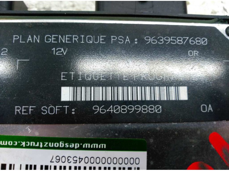 Recambio de centralita motor uce para peugeot 206 berlina xt referencia OEM IAM 9639587680  