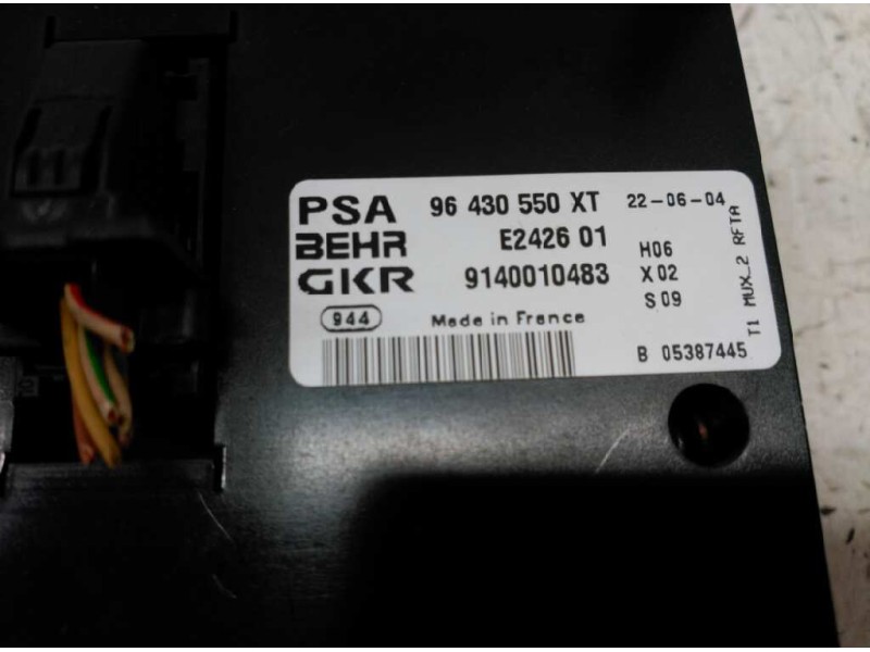 Recambio de mando climatizador para peugeot 206 berlina xs referencia OEM IAM 96430550XT  